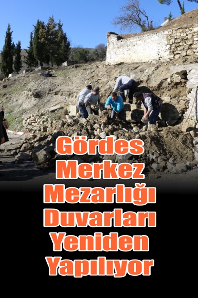 Gördes Mezarlığına Balım Yapılıyor